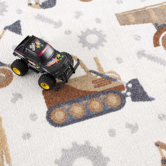Construction Washable Kids Area Rug - Ornate Home