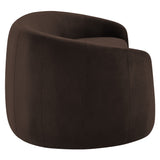 Contessa Chocolate Brown Curved Performance Velvet Sofa - Ornate Home