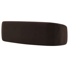 Contessa Chocolate Brown Curved Performance Velvet Sofa - Ornate Home