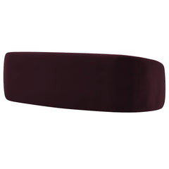 Contessa Mulberry Curved Performance Velvet Sofa - Ornate Home