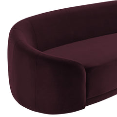 Contessa Mulberry Curved Performance Velvet Sofa - Ornate Home