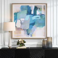 Continue On Blue/Green/Yellow Abstract Framed Print - Ornate Home