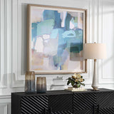 Continue On Blue/Green/Yellow Abstract Framed Print - Ornate Home