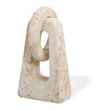 Continuum Brown/White Indoor-Outdoor Stone Sculpture - Ornate Home