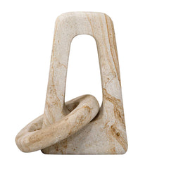 Continuum Brown/White Indoor-Outdoor Stone Sculpture - Ornate Home