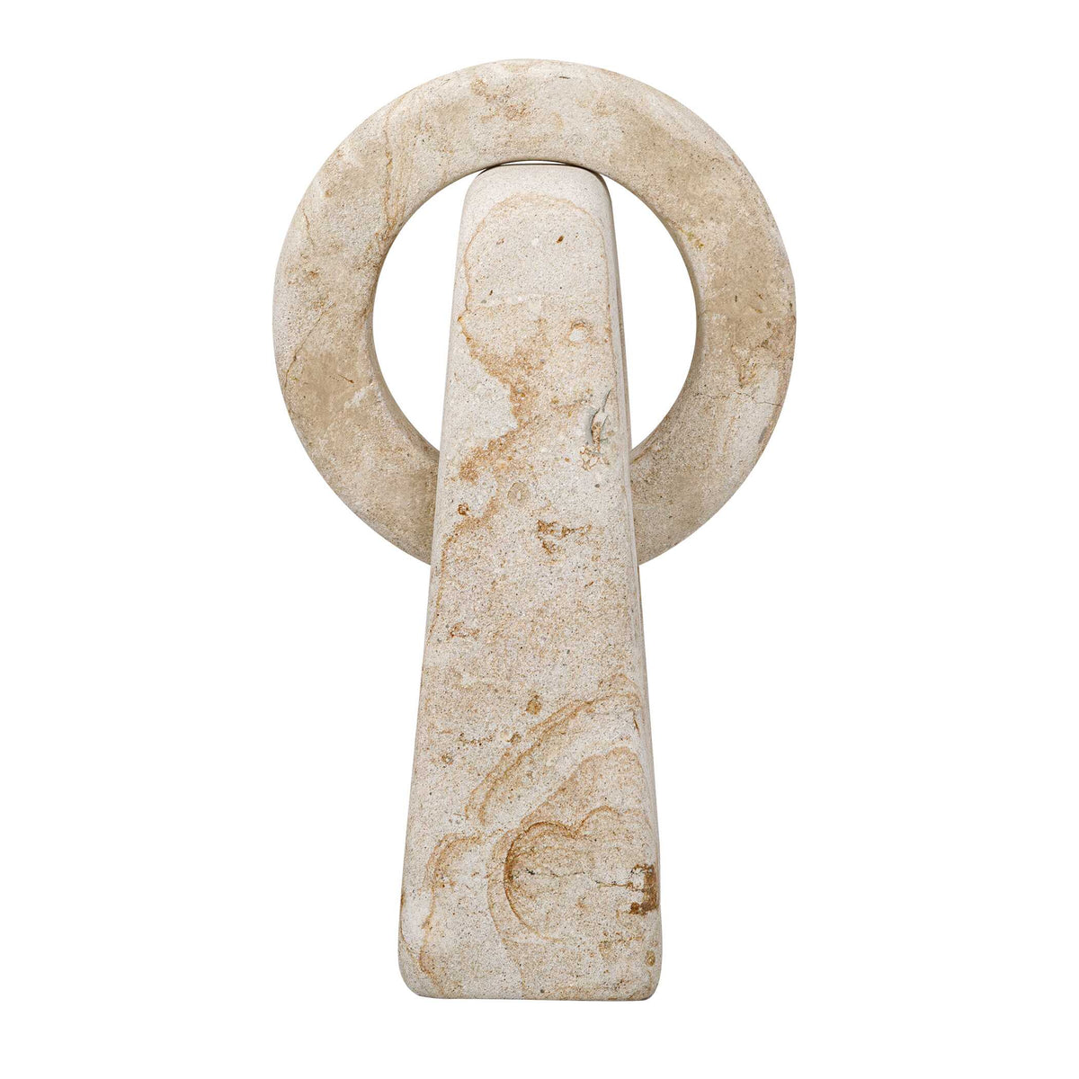 Continuum Brown/White Indoor-Outdoor Stone Sculpture - Ornate Home
