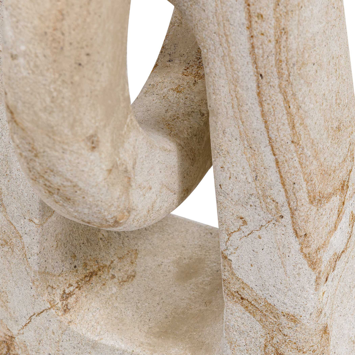 Continuum Brown/White Indoor-Outdoor Stone Sculpture - Ornate Home