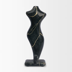 Contour Black Marble Silhouette Decorative Object