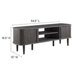 Contour Charcoal 55" TV Stand - Ornate Home