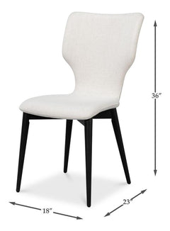 Contour Ivory Sidechair - Ornate Home