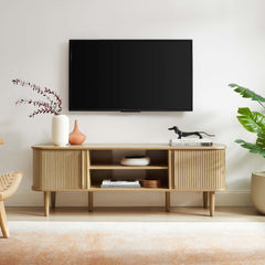 Contour Oak 55" TV Stand - Ornate Home