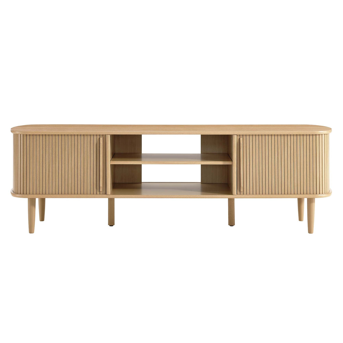 Contour Oak 63" Wood TV Stand - Ornate Home