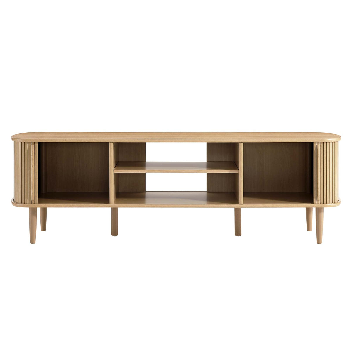 Contour Oak 63" Wood TV Stand - Ornate Home