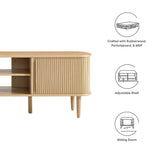 Contour Oak 63" Wood TV Stand - Ornate Home