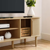 Contour Oak 63" Wood TV Stand - Ornate Home