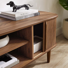 Contour Walnut 55" TV Stand - Ornate Home