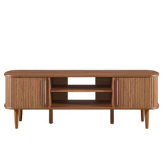 Contour Walnut 55" TV Stand - Ornate Home