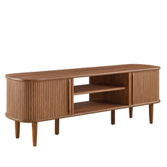 Contour Walnut 55" TV Stand - Ornate Home