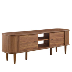 Contour Walnut 55" TV Stand - Ornate Home