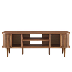 Contour Walnut 55" TV Stand - Ornate Home
