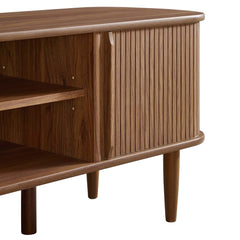 Contour Walnut 55" TV Stand - Ornate Home