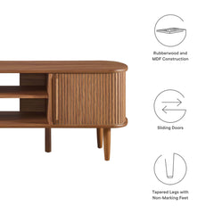 Contour Walnut 55" TV Stand - Ornate Home
