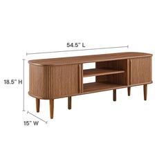 Contour Walnut 55" TV Stand - Ornate Home