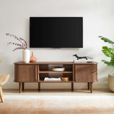 Contour Walnut 55" TV Stand - Ornate Home