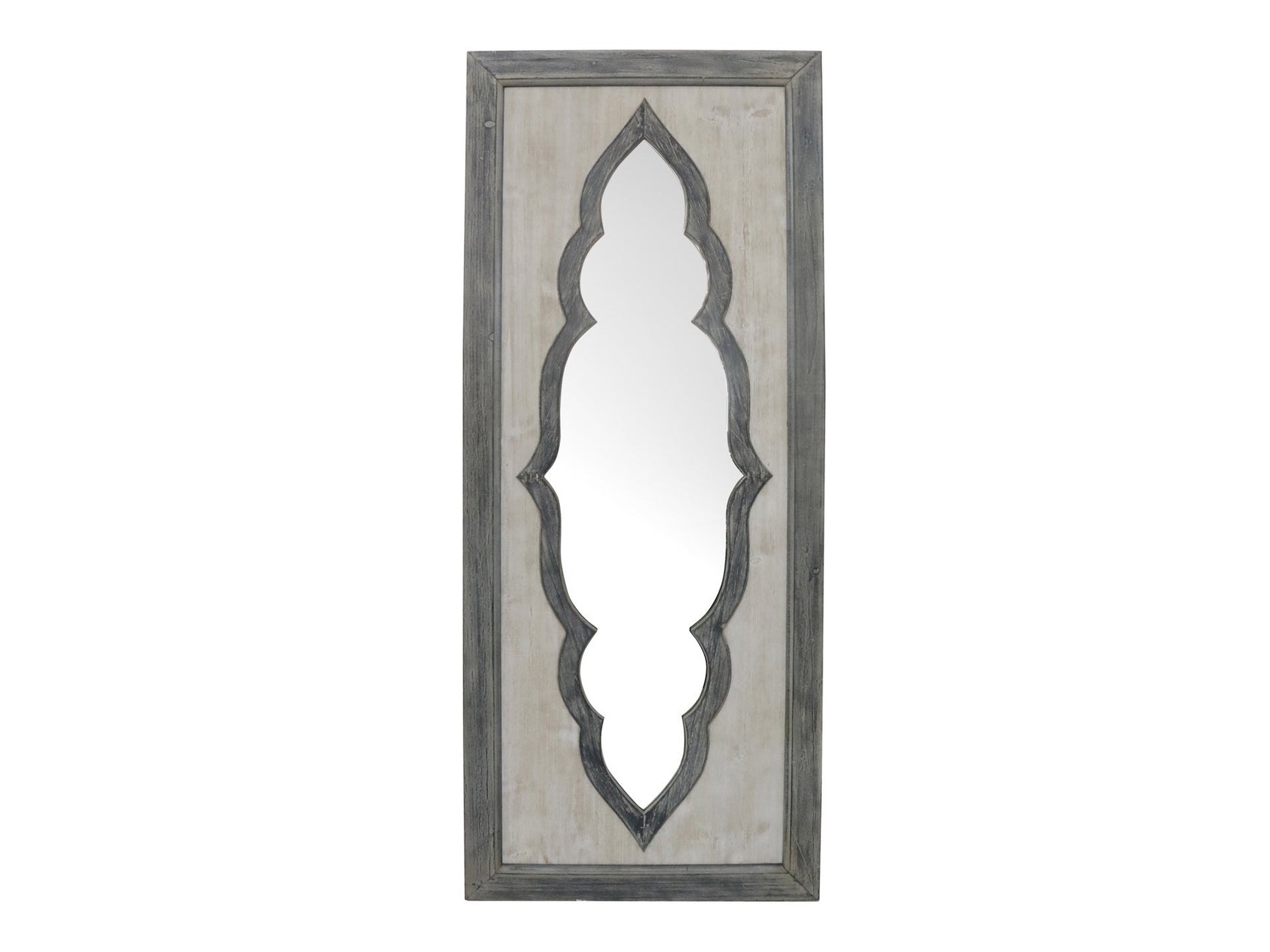 Contouring Gray/Natural Wall Mirror - Ornate Home