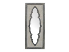 Contouring Gray/Natural Wall Mirror - Ornate Home