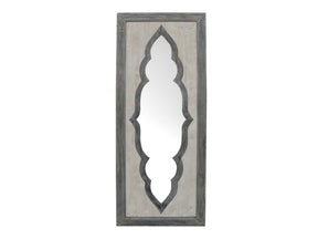 Contouring Gray/Natural Wall Mirror - Ornate Home