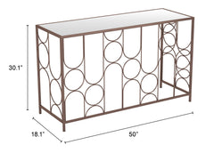 Convale Bronze Console Table - Ornate Home
