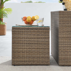 Convene Brown Outdoor Patio Side Table - Ornate Home