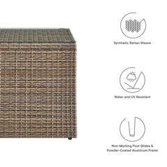 Convene Brown Outdoor Patio Side Table - Ornate Home