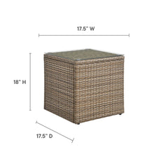 Convene Brown Outdoor Patio Side Table - Ornate Home