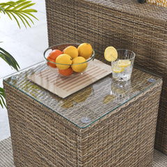 Convene Brown Outdoor Patio Side Table - Ornate Home