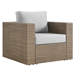 Convene Cappuccino/Gray 3-Piece Outdoor Patio Furniture Set - Ornate Home