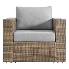 Convene Cappuccino/Gray 3-Piece Outdoor Patio Furniture Set - Ornate Home