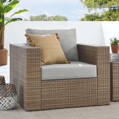Convene Cappuccino/Gray Outdoor Patio Armchair - Ornate Home