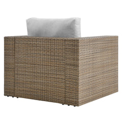 Convene Cappuccino/Gray Outdoor Patio Armchair - Ornate Home