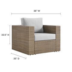 Convene Cappuccino/Gray Outdoor Patio Armchair - Ornate Home