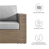 Convene Cappuccino/Gray Outdoor Patio Armchair - Ornate Home