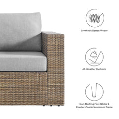 Convene Cappuccino/Gray Outdoor Patio Armchair - Ornate Home