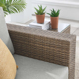 Convene Cappuccino/Gray Outdoor Patio Armchair - Ornate Home