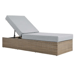 Convene Cappuccino/Gray Outdoor Patio Chaise Lounge Chair - Ornate Home