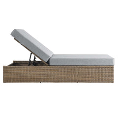 Convene Cappuccino/Gray Outdoor Patio Chaise Lounge Chair - Ornate Home