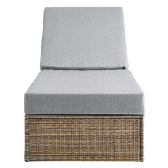 Convene Cappuccino/Gray Outdoor Patio Chaise Lounge Chair - Ornate Home