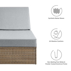 Convene Cappuccino/Gray Outdoor Patio Chaise Lounge Chair - Ornate Home