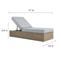 Convene Cappuccino/Gray Outdoor Patio Chaise Lounge Chair - Ornate Home