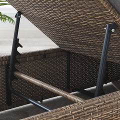 Convene Cappuccino/Gray Outdoor Patio Chaise Lounge Chair - Ornate Home